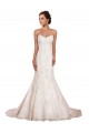 Chapel Train Sleeveless Lace Ivory Mermaid Sexy Wedding Dress Colchester