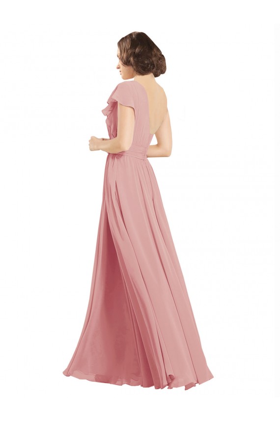 Long Sleeveless Chiffon Bliss Pink A-Line Bridesmaid Dress / Evening Dress Colchester