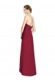 Long Sleeveless Soft Chiffon Burgundy A-Line High Low Bridesmaid Dress Colchester