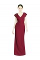 Long Sleeveless Soft Chiffon Burgundy Trumpet Bridesmaid Dress Colchester