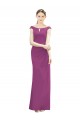 Long Sleeveless Soft Chiffon Wild Berry Mermaid Bridesmaid Dress Colchester