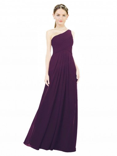 Long Sleeveless Chiffon Grape A-Line Bridal Party Dress / Evening Dress Colchester