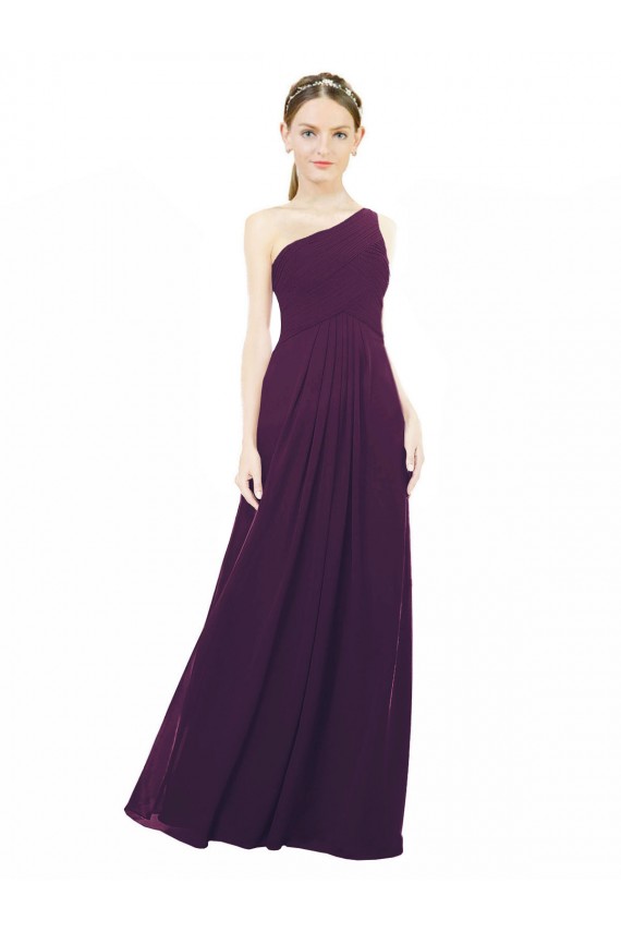 Long Sleeveless Chiffon Grape A-Line Bridal Party Dress / Evening Dress Colchester