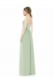 Long Sleeveless Soft Chiffon Sage Sweetheart A-Line Semi Formal Evening Dress / Bridesmaid Dress Colchester