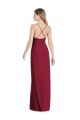 Long Sleeveless Soft Chiffon Burgundy Spaghetti Straps A-Line Semi Formal Evening Dress / Bridesmaid Dress Colchester