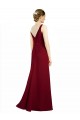 Long Sleeveless Chiffon Burgundy V-Neck A-Line Bridesmaid Dress / Evening Dress Colchester