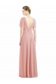 Short Sleeves Long Soft Chiffon Bliss Pink A-Line Bridesmaid Dress / Formal Dress Colchester