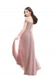 Long Cap Sleeves Soft Chiffon & Lace Pink A-Line Bridesmaid Dress Colchester