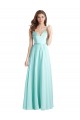 Long Sleeveless Soft Chiffon & Satin Waterfall A-Line Bridesmaid Dress Colchester