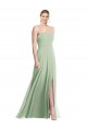 Long Sleeveless Soft Chiffon Sage Trumpet Formal Evening Gown / Bridesmaid Dress Colchester