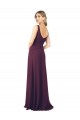 Long Floor Length Sleeveless Chiffon Grape A-Line Bridesmaid Dress Colchester