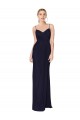 Long Sleeveless Soft Chiffon Dark Navy Mermaid Bridesmaid Dress / Formal Dress Colchester