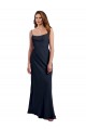 Long Sleeveless Soft Chiffon Dark Navy A-Line Evening Dress / Bridesmaid Dress Colchester