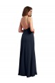 Long Sleeveless Soft Chiffon Dark Navy A-Line Evening Dress / Bridesmaid Dress Colchester