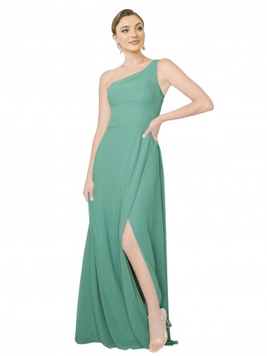 Long Sleeveless Soft Chiffon Icelandic Silver A-Line Bridesmaid Dress Colchester