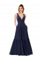 Long Full Length Sleeveless Chiffon Dark Navy A-Line Evening Gowns / Bridesmaid Dress Colchester