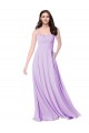 Long Sleeveless Soft Chiffon Lilac A-Line Bridal Party Dress Colchester