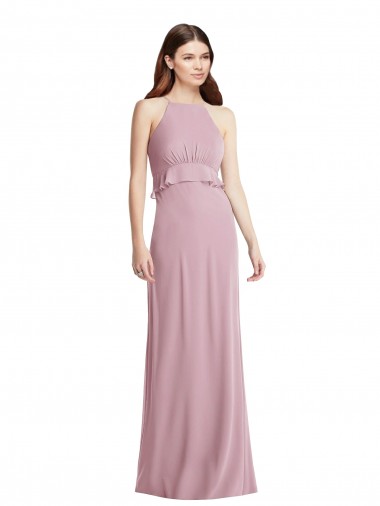 Long Sleeveless Chiffon Primrose A-Line Bridesmaid Dress / Evening Dress Colchester