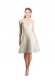 Knee Length Sleeveless Lace Ivory,Champagne A-Line Bridesmaid Dress Colchester