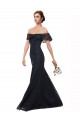 Long Flutter Sleeves Lace Dark Navy Mermaid Prom Dress / Bridesmaid Dress Colchester