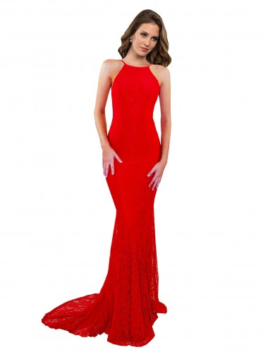 Long Sleeveless Lace Red Mermaid Evening Gown / Prom Dress / Bridesmaid Dress Colchester