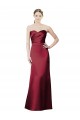 Long Sleeveless Satin Burgundy Mermaid Bridesmaid Dress / Evening Dress Colchester