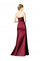 Long Sleeveless Satin Burgundy Mermaid Bridesmaid Dress / Evening Dress Colchester