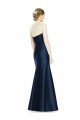 Long Sleeveless Satin Dark Navy Mermaid Evening Dress / Bridesmaid Dress Colchester