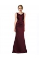 Long Sleeveless Satin Burgundy A-Line Black Tie Evening Gown / Prom Dress / Bridesmaid Dress Colchester