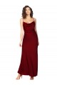 Long Sleeveless Silk like Satin Burgundy Sheath Black Tie Evening Gown / Prom Dress / Bridesmaid Dress Colchester