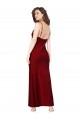 Long Sleeveless Silk like Satin Burgundy Sheath Black Tie Evening Gown / Prom Dress / Bridesmaid Dress Colchester