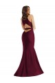 Long Sleeveless Silk like Satin Burgundy Mermaid Formal Plus Size Evening Gown / Prom Dress / Bridesmaid Dress Colchester