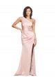 Long Sleeveless Silk like Satin Pink Sheath Formal Evening Gown / Prom Dress / Bridesmaid Dress Colchester