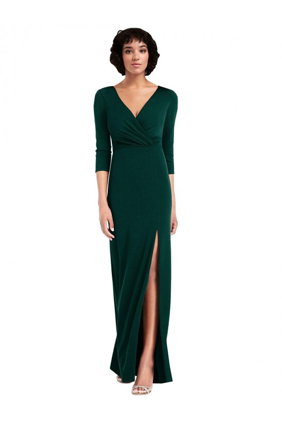 Long Long Sleeves Spandex Dark Green Trumpet Formal Evening Gown / Prom Dress / Bridesmaid Dress Colchester