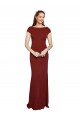 Long Cap Sleeves Stretch Crepe Burgundy Mermaid Formal Evening Gown / Prom Dress / Bridesmaid Dress Colchester