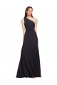 Long Sleeveless Stretch Crepe Dark Navy One Shoulder A-Line Formal Evening Gown / Prom Dress / Bridesmaid Dress Colchester