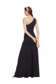 Long Sleeveless Stretch Crepe Dark Navy One Shoulder A-Line Formal Evening Gown / Prom Dress / Bridesmaid Dress Colchester