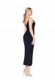 Knee Length Sleeveless Stretch Crepe Dark Navy Mermaid Formal Dress / Bridesmaid Dress Colchester