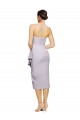 Cocktail Length Sleeveless Stretch Crepe Arctic Lilac Sheath High Low Evening Gown / Prom Dress / Bridesmaid Dress Colchester