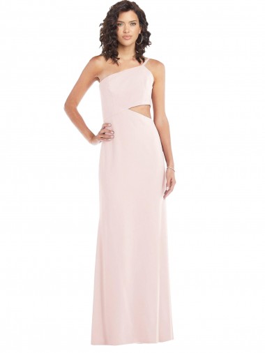 Long Sleeveless Stretch Crepe Pink Trumpet Formal Evening Gown / Prom Dress / Bridesmaid Dress Colchester