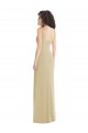 Long Sleeveless Stretch Crepe Champagne Trumpet Formal Evening Gown / Prom Dress / Bridesmaid Dress Colchester