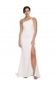 Sweep Train Sleeveless Stretch Crepe Ivory Sheath Semi Formal Evening Dress / Prom Dress / Bridesmaid Dress Colchester