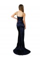 Long Sleeveless Stretch Satin Dark Navy Mermaid Formal Evening Gown / Prom Dress / Bridesmaid Dress Colchester