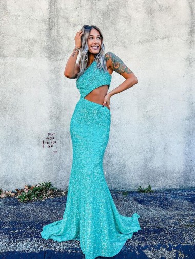 Sweep Train Sleeveless Velvet Sequin Mermaid Prom Dresses Colchester