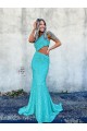 Sweep Train Sleeveless Velvet Sequin Mermaid Prom Dresses Colchester