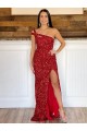 Sweep Train Sleeveless Velvet Sequin Burgundy Sheath Prom Dress Colchester