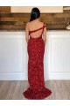 Sweep Train Sleeveless Velvet Sequin Burgundy Sheath Prom Dress Colchester