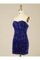 Short Sleeveless Velvet Sequin Sweetheart Sheath Prom Dress Colchester