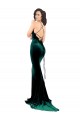 Sweep Train Sleeveless Stretch Velvet Dark Green Mermaid Formal Evening Gown / Prom Dress / Bridesmaid Dress Colchester