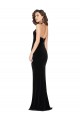 Long Sleeveless Stretch Velvet Black Sheath Semi Formal Evening Dress / Prom Dress / Bridesmaid Dress Colchester